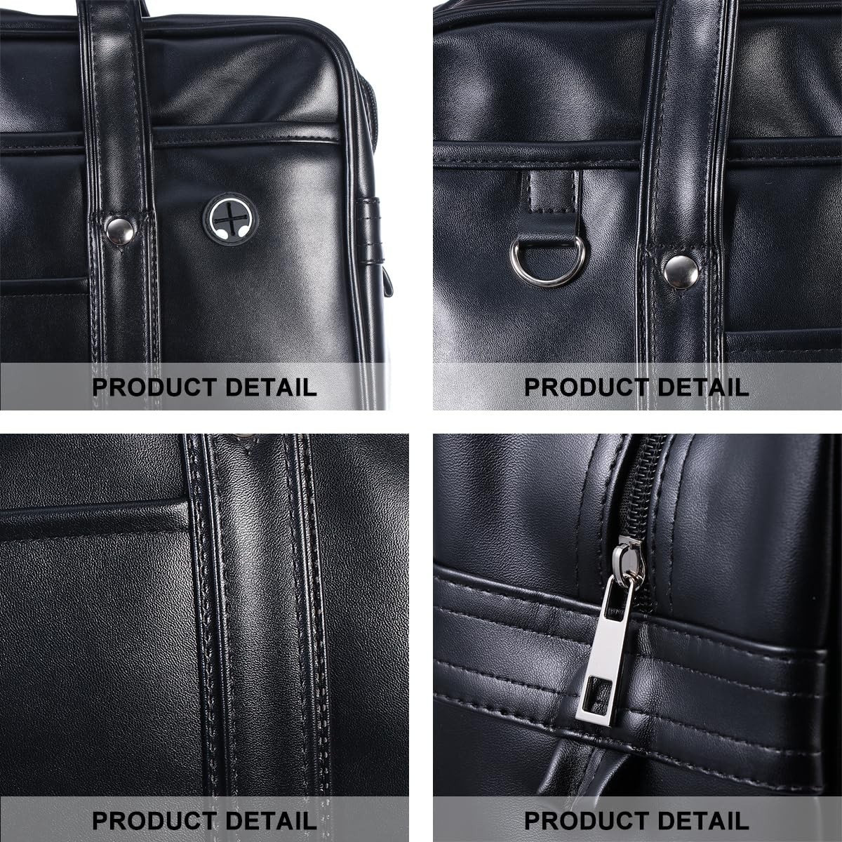 Large Japanese School Bag, Waterproof PU Leather Shoulder Messenger Bag with …