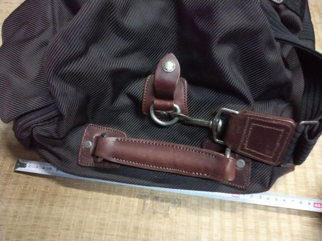 VINTAGE Filson Heritage Large Nylon Duffle Bag Brown Leather Trim Logo RARE