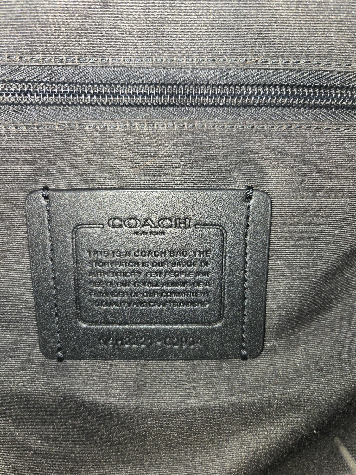 Coach Brown Black Men’s Zip Backpack with Inner Pockets No.H2221-C2934