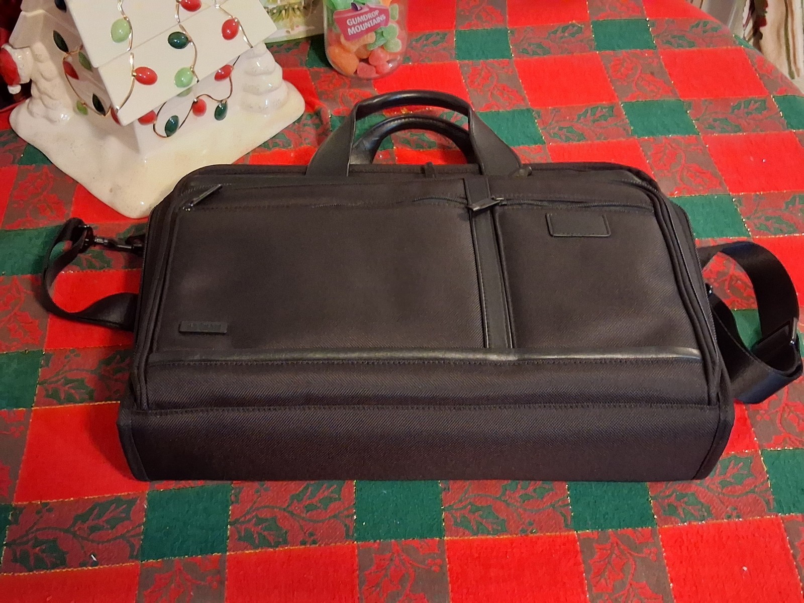 NEW! HARTMANN HYPERTEX BALLISTIC LEATHER TRIM SLIM LAPTOP BRIEFCASE 12.5X17.5′