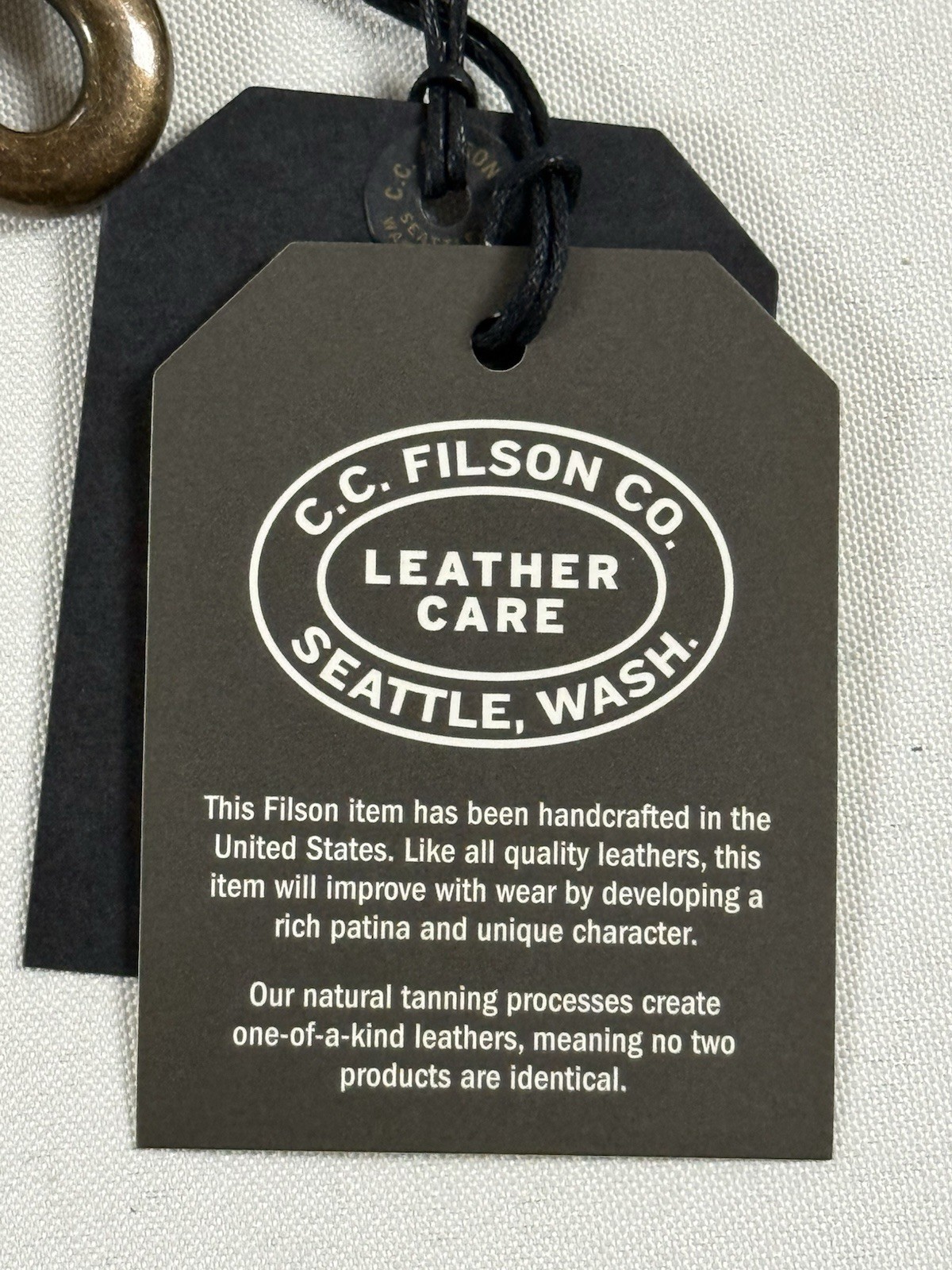 FILSON BRIDLE LEATHER SHOULDER STRAP BROWN L NWT