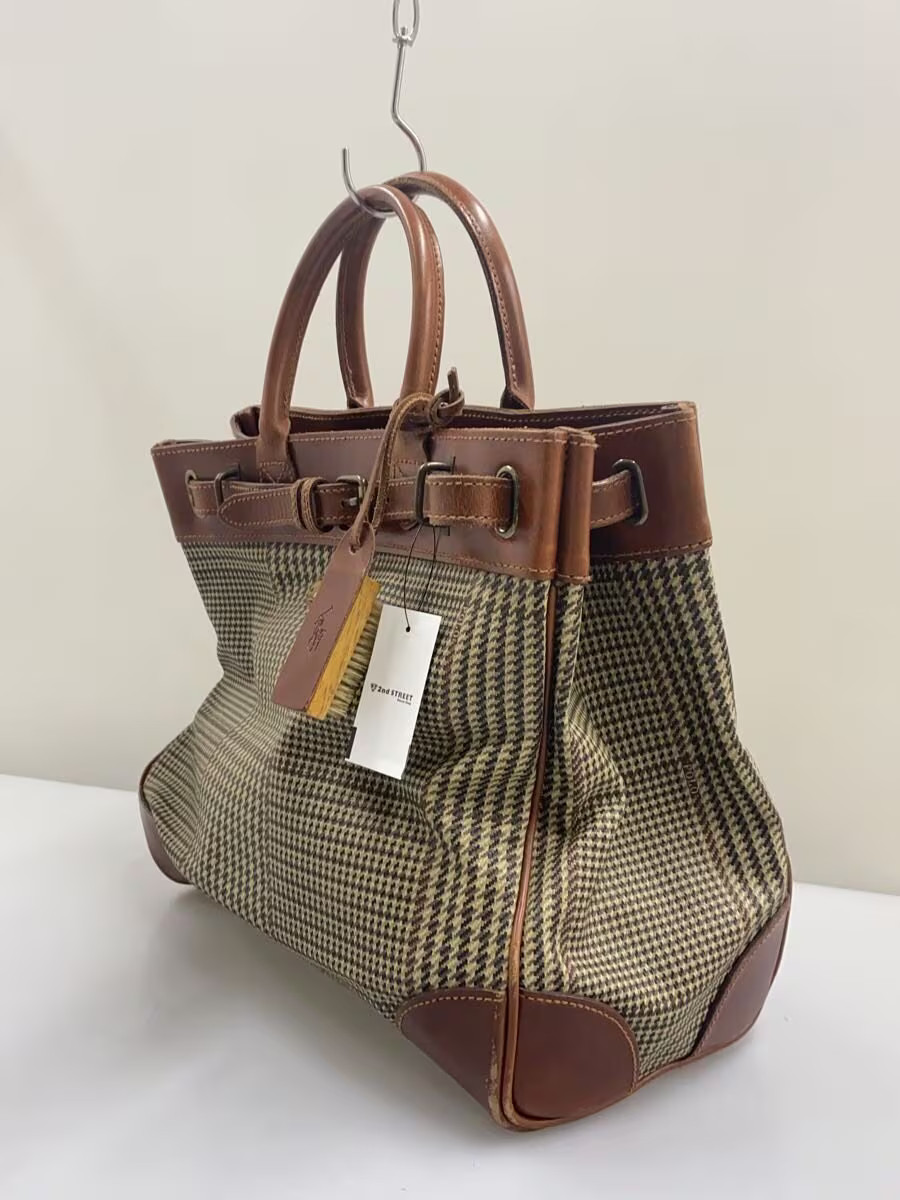 POLO RALPH LAUREN Tote Bag Leather BRW Check