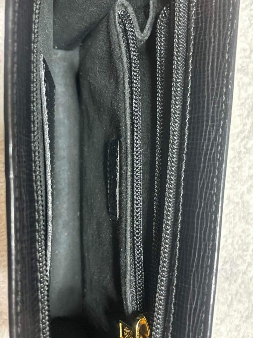 LOEWE Second Bag Black Leather Men’s Near Mint Authentic