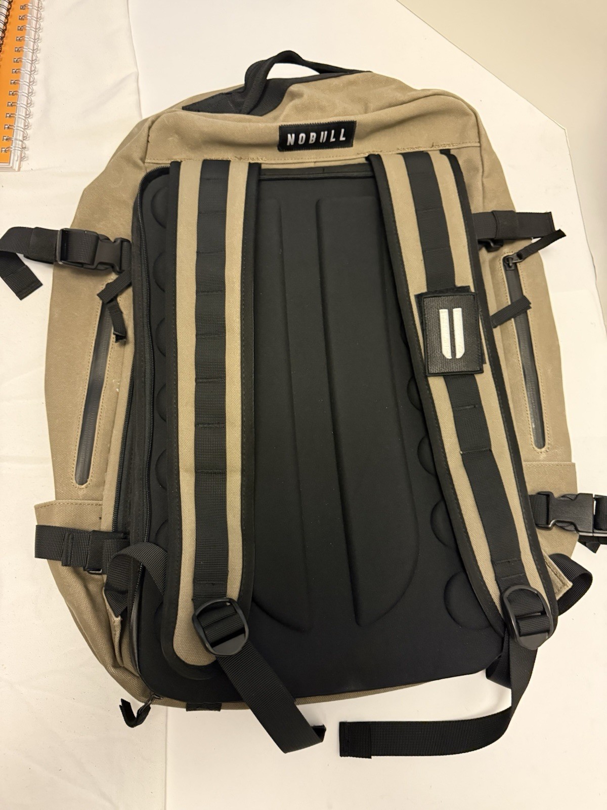 Nobull Duffle Backpack Horns Tan Canvas 19”x13” Duffleback