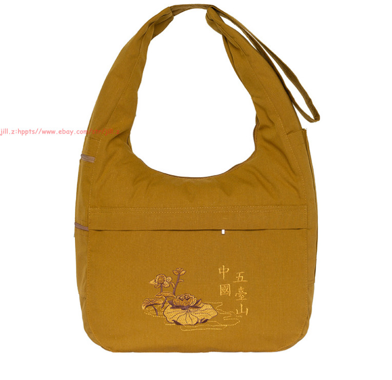 Unisex Canvas buddhist shaolin monk zen bags Buddha package lay meditation bags