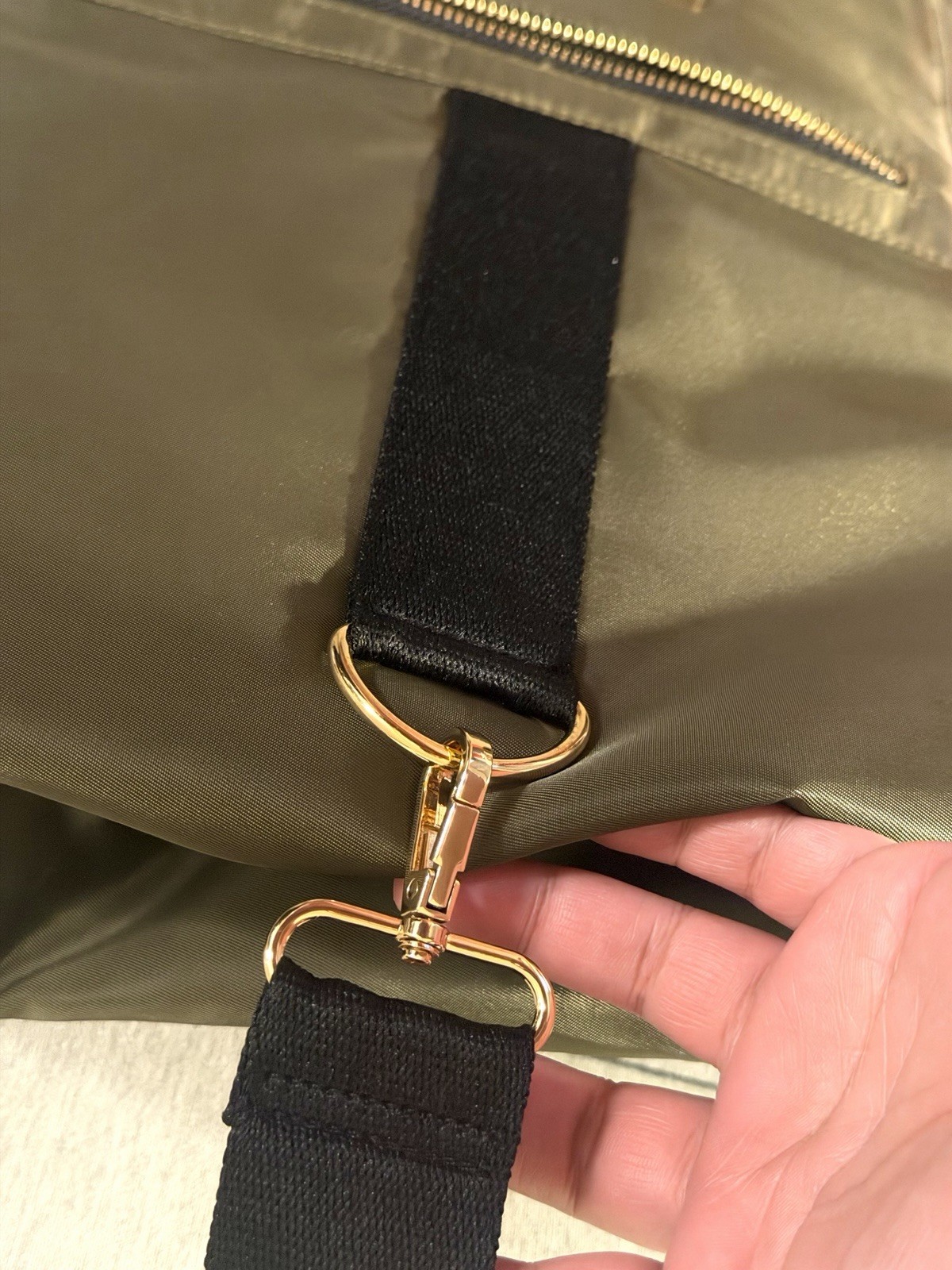 Jean Paul Gaultier Solid Green/Black Backpack Zip Closure Outer Pockets Travel