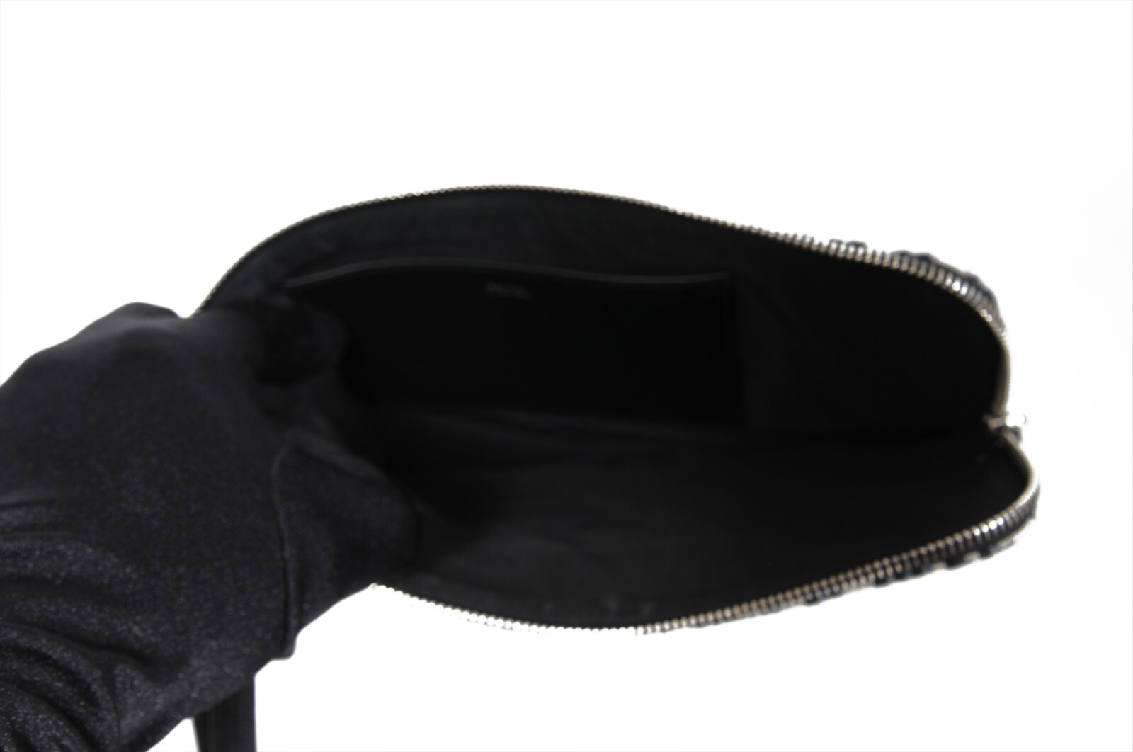 Dior Oblique Logo Wrist Pouch Travel Folder File Black Blue Ipad Document