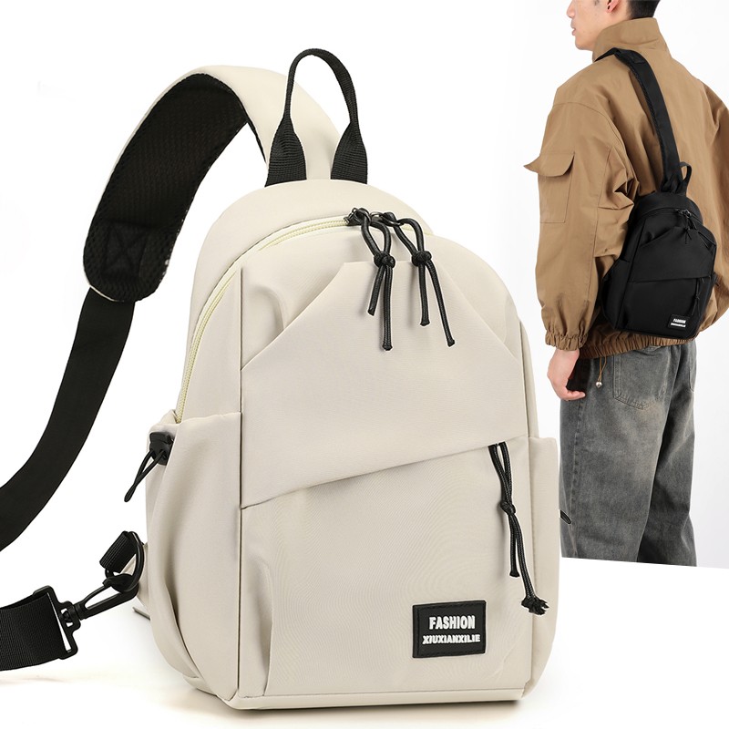 Mens Casual Single Shoulder Trendy Chest Bag Outdoor Sports Lightweight Backpack