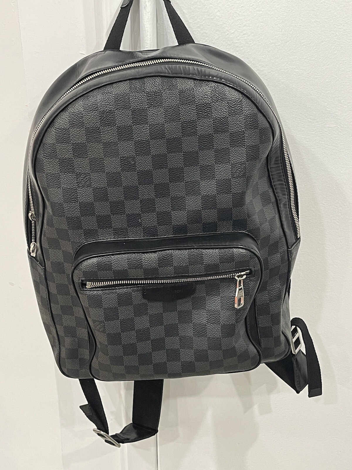 Louis Vuitton Josh Backpack Damier Graphite Black Gray N41473. Free Ship!