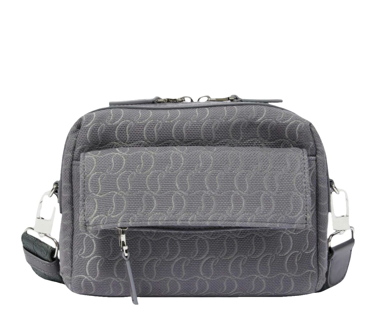 $1,190 Christian Louboutin Zip N Flap Logo Jacquard Messenger Bag (8.5″ x 6.5″)