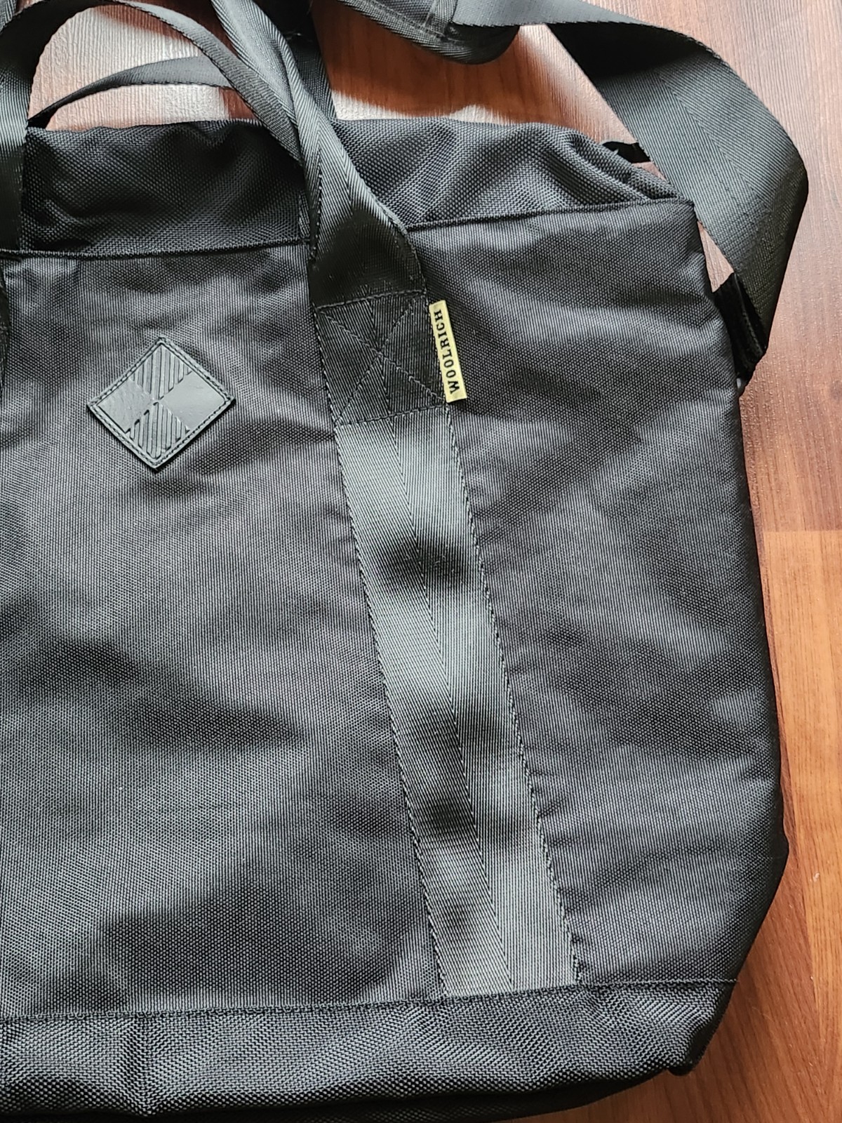 Woolrich x The Hill-Side Briefcase Laptop Tote Bag Black Buffalo Check Strap