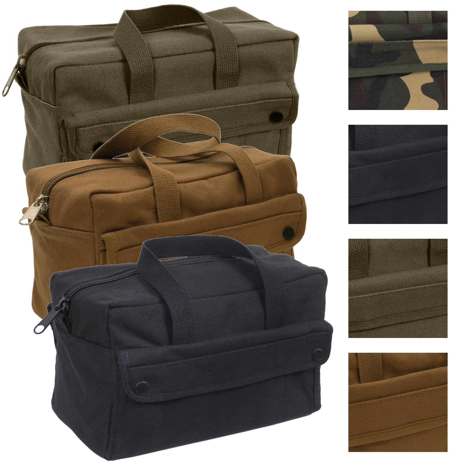 Mechanics Tool Bag Heavy Weight Cotton Canvas – Military Mini Duffle Tool Bags