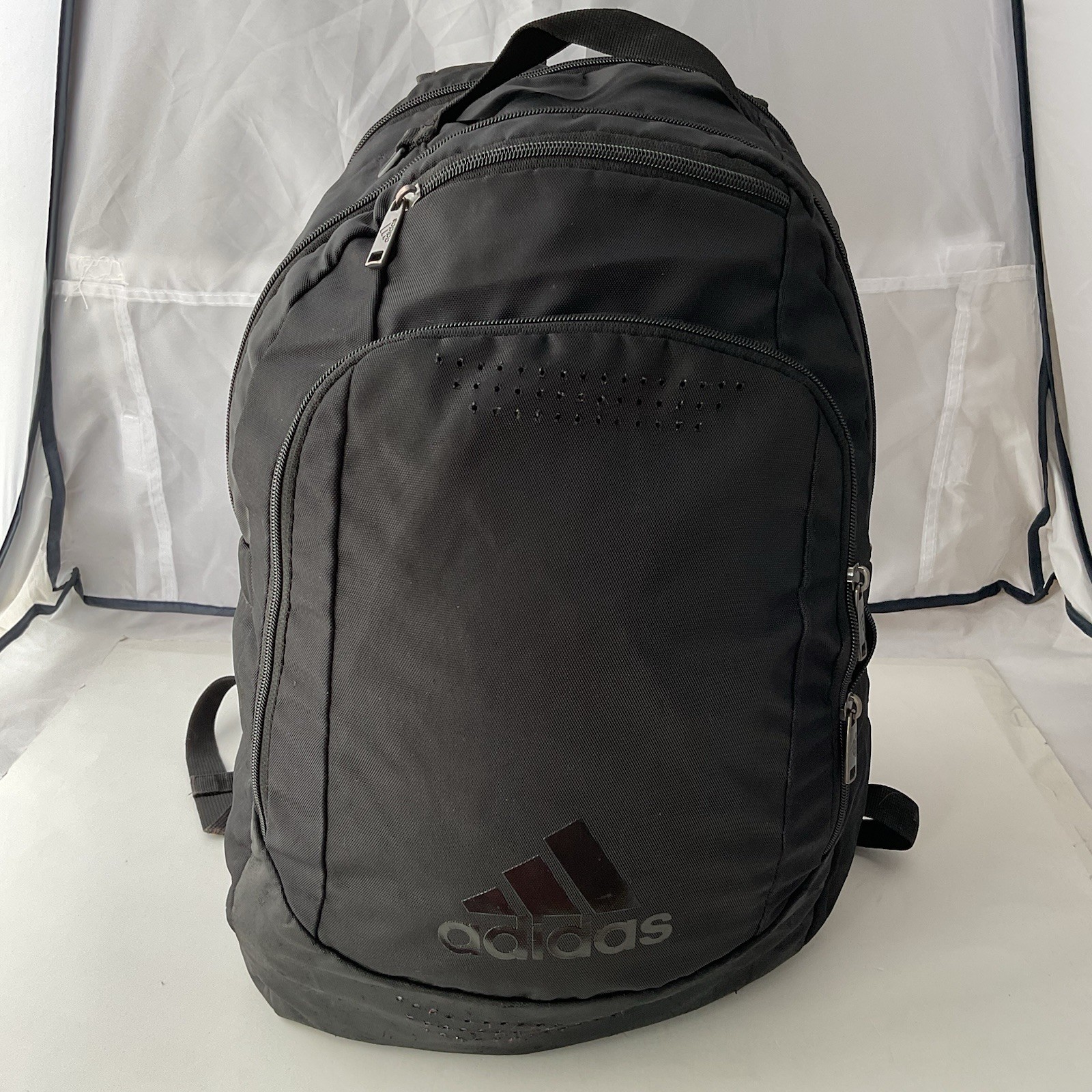 Adidas Triple Black Defender Team Unisex 20″ Backpack With Vented Shoe Pocket