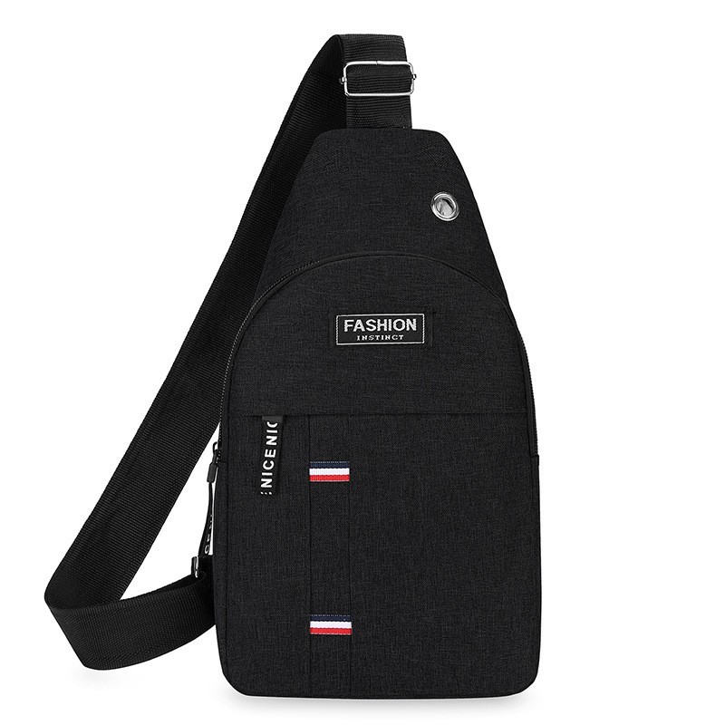 Men’s Canvas Sling Crossbody Bag Chest Shoulder Messenger Backpack USB Port New