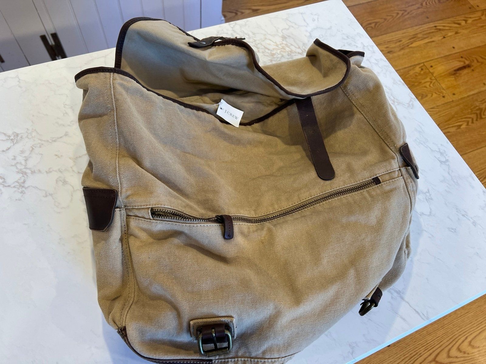 VTG J Crew Crossbody Mailbag Leather Bottom – New with Tag, Abingdon