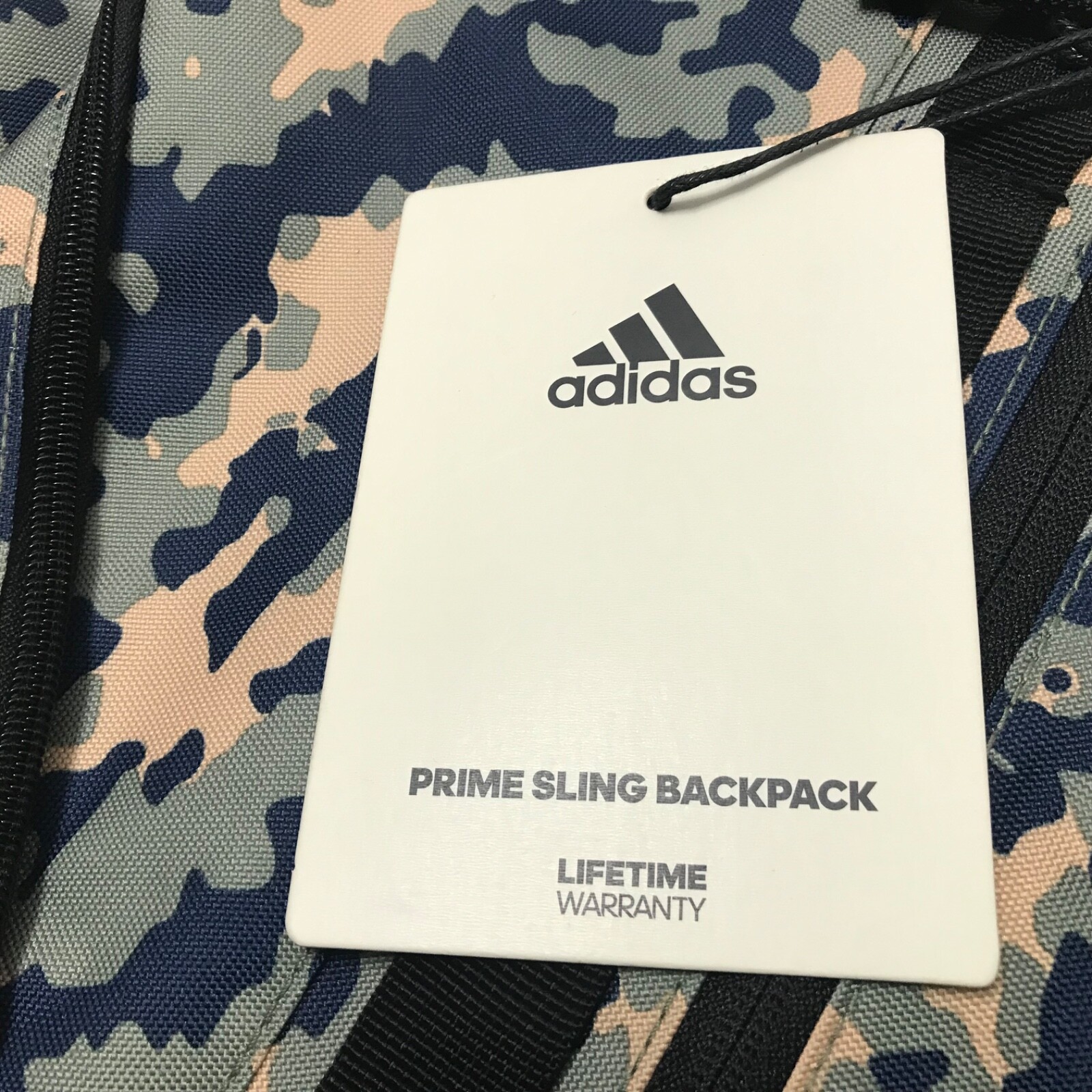 Adidas Prime Sling Single Strap Crossbody Backpack Camo Crew Navy Beige New
