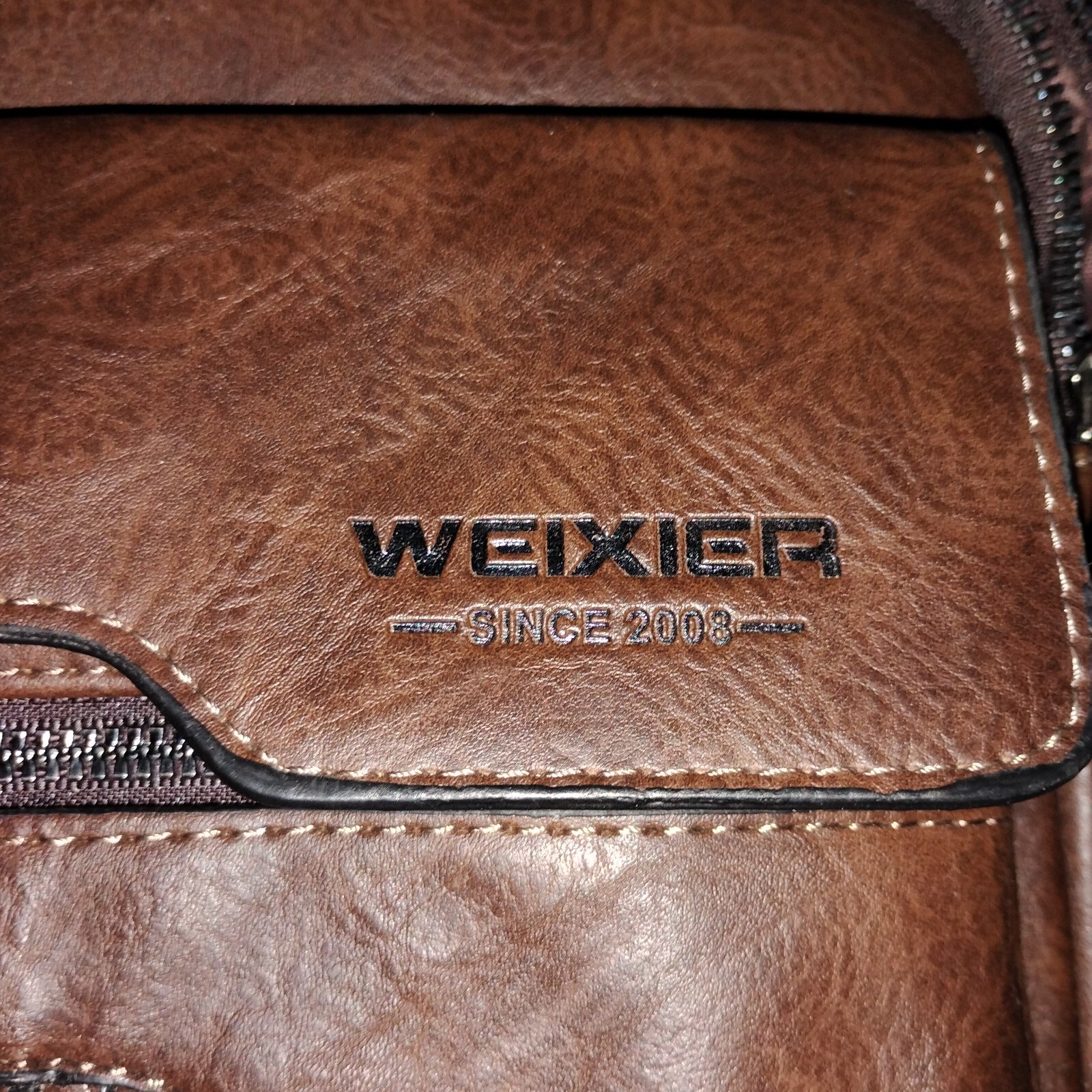 WEIXIER Men Crossbody Bag Shoulder Bag PU Leather Messenger Bag Handbag
