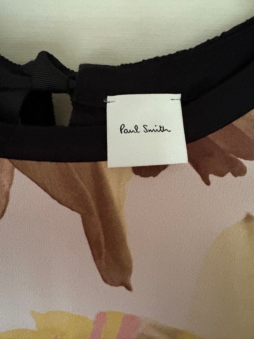 [Paul Smith] Back ribbon short sleeve different material tunic