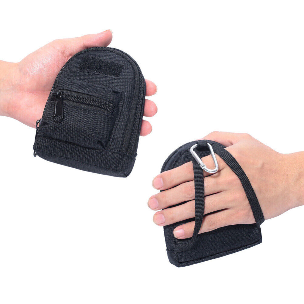 Tactical EDC Pouch Mini Coin Purse Bag Key Waist Pack + Key Hook Webbing Buckle