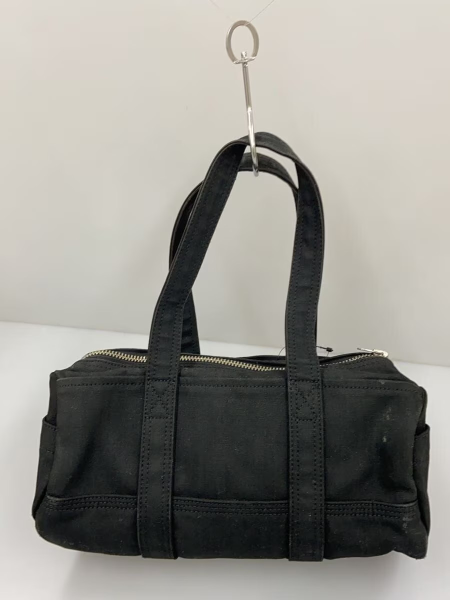 PORTER Smoky Mini Boston Tote Bag, Canvas, Black, Plain, 592-07509