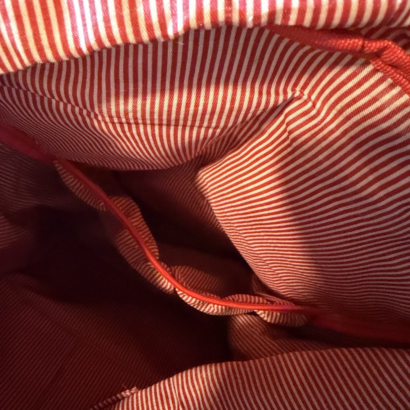 Kaukko Backpack/Laptop Bag Vintage And Vogue Red Striped Lining Large Rucksack