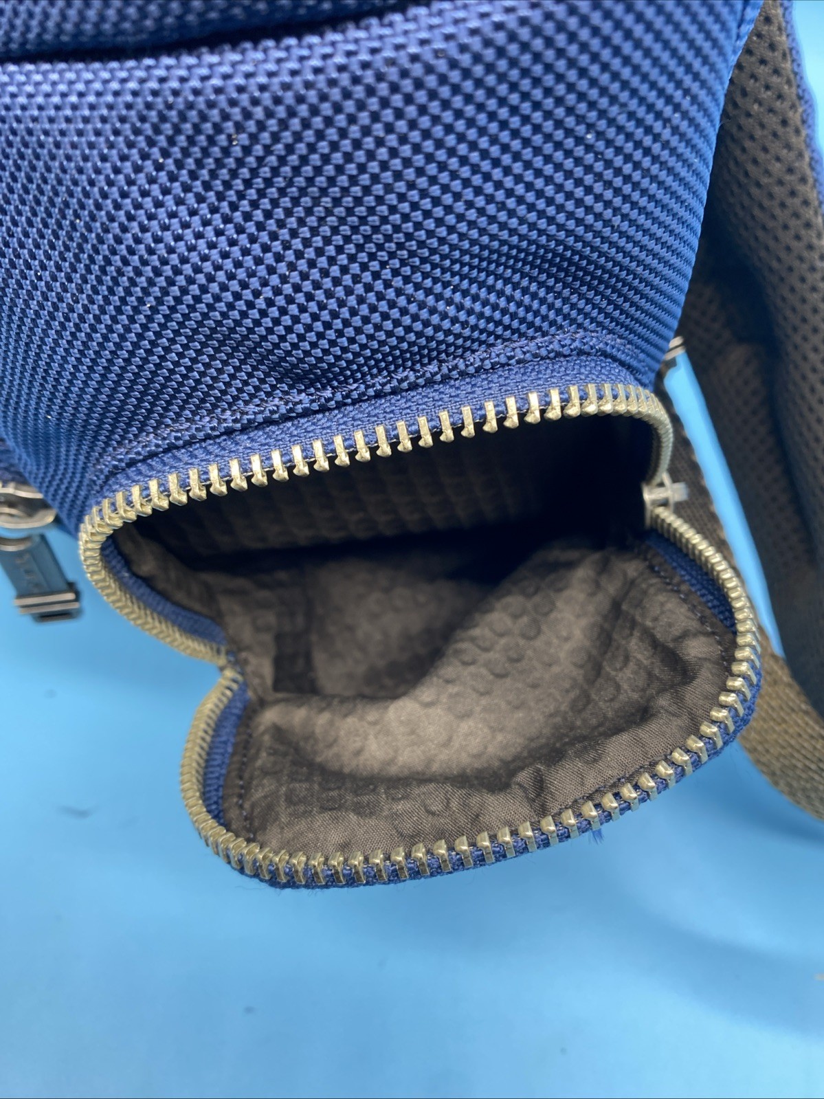 Tumi Alpha Bravo Knox Backpack Deluxe Navy Blue Ballistic Nylon & Brn Leather