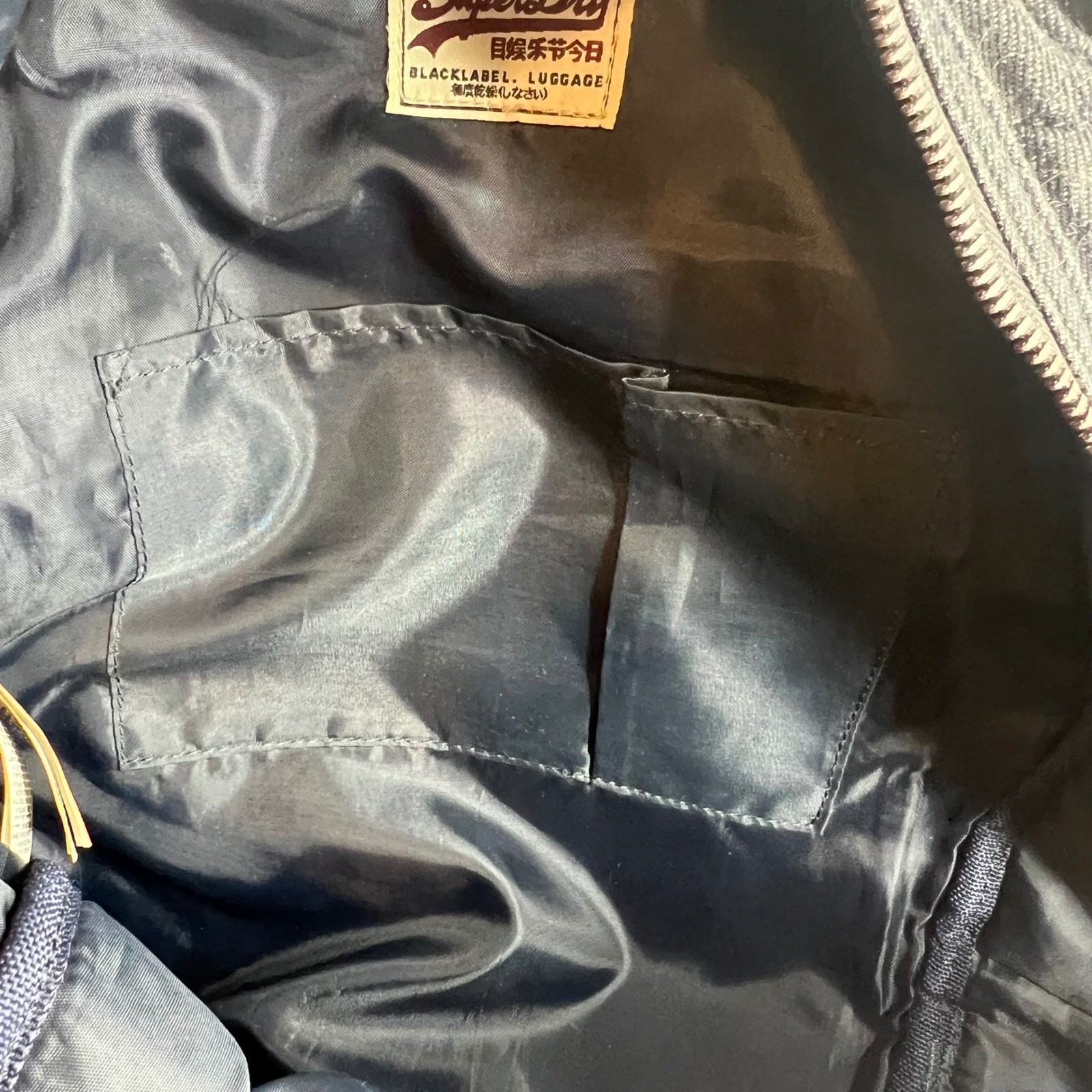 Superdry Japan Outdoor Quilted Denim Backpack Rugged Streetwear