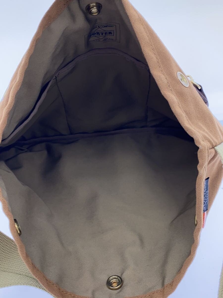 Authentic PORTER Brown Shoulder Bag 23cm Height 30cm Width Unlined