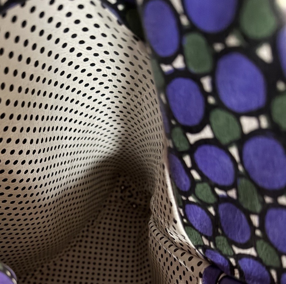 Marni Reversible Tote Bag Mens Unisex Geometric Polka Dot Purple Green Italy