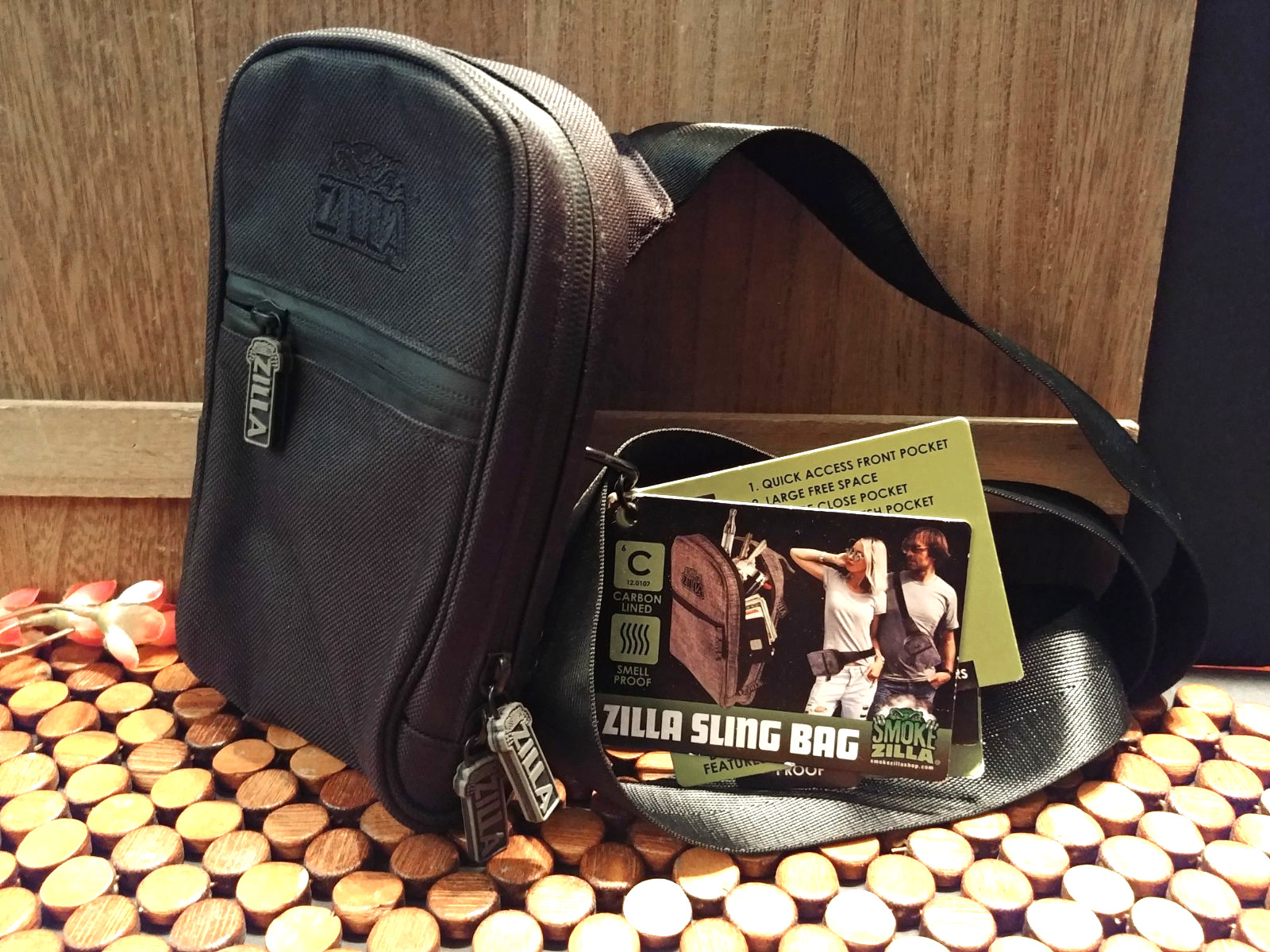 Smokezilla Zilla Smell Proof Sling Bag 5.5 X8 In