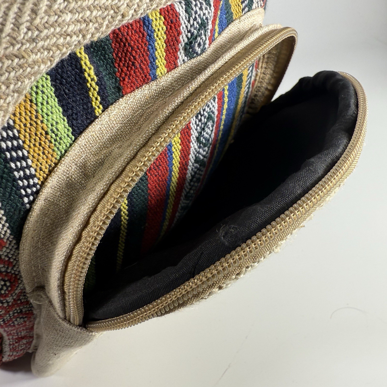 Himalayan Hemp THC Free Multi Color Small Handmade Backpack