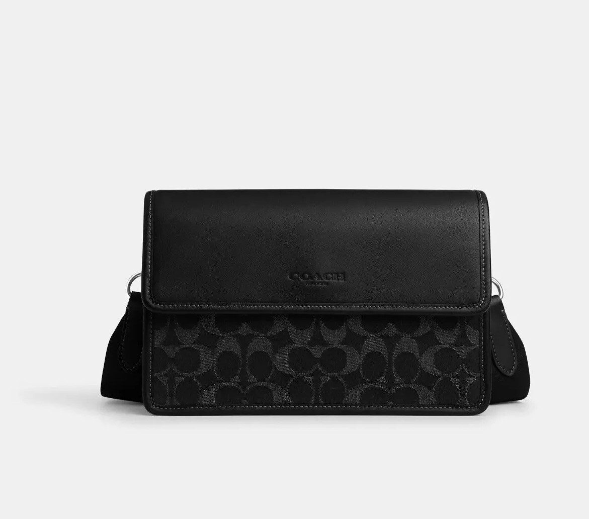NWT ❤️Coach Turner Flap Crossbody In Signature Denim CQ148