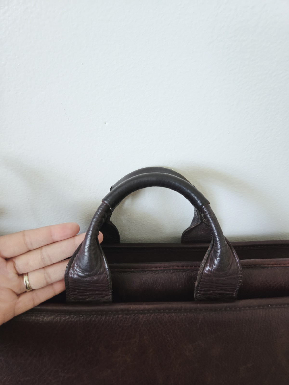 Vintage Jack Georges Messenger Bag Briefcase Leather Burgundy USA