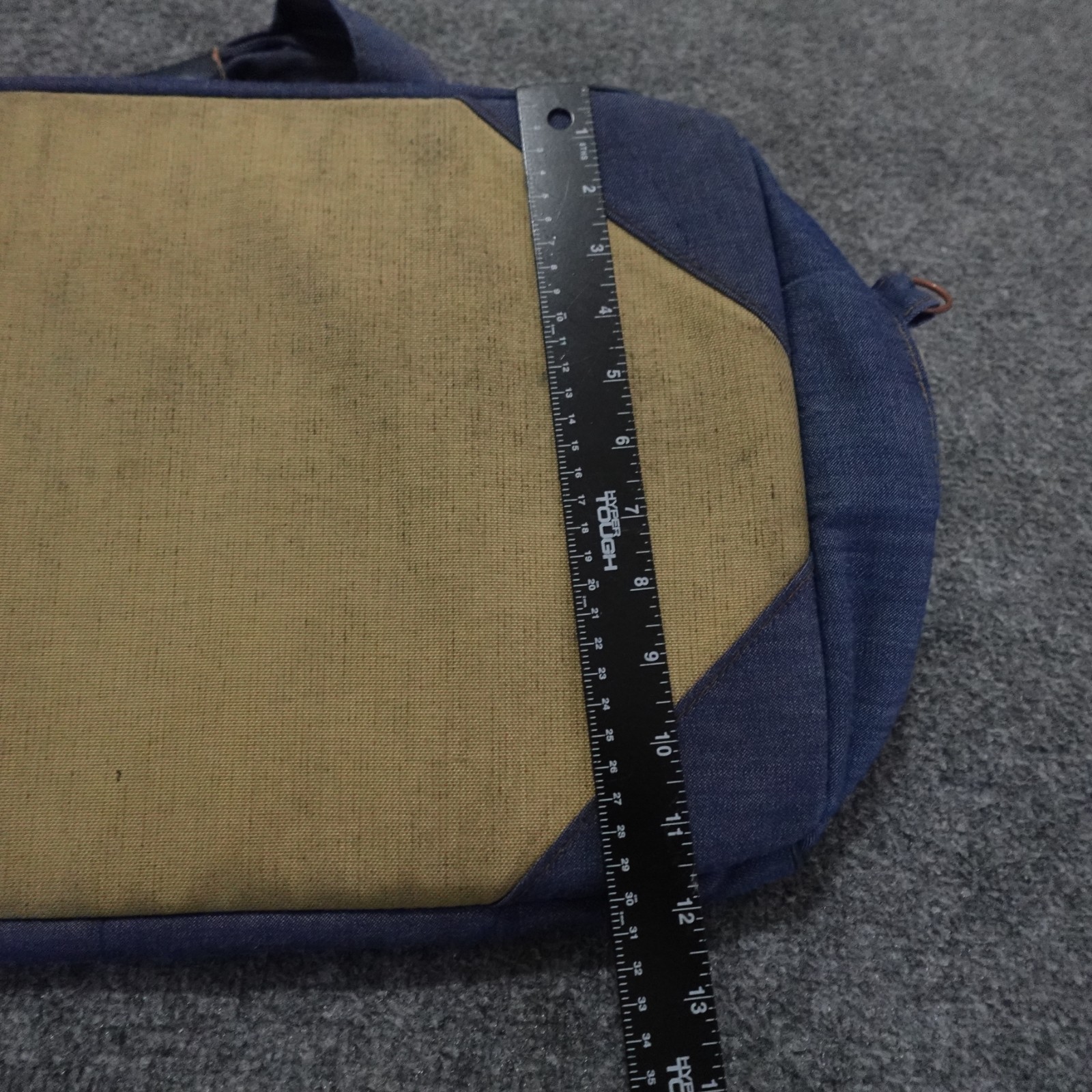 Vintage Levis Bag Orange Tab Tan Blue Denim Canvas Gym Carry Duffle 1970s Rare
