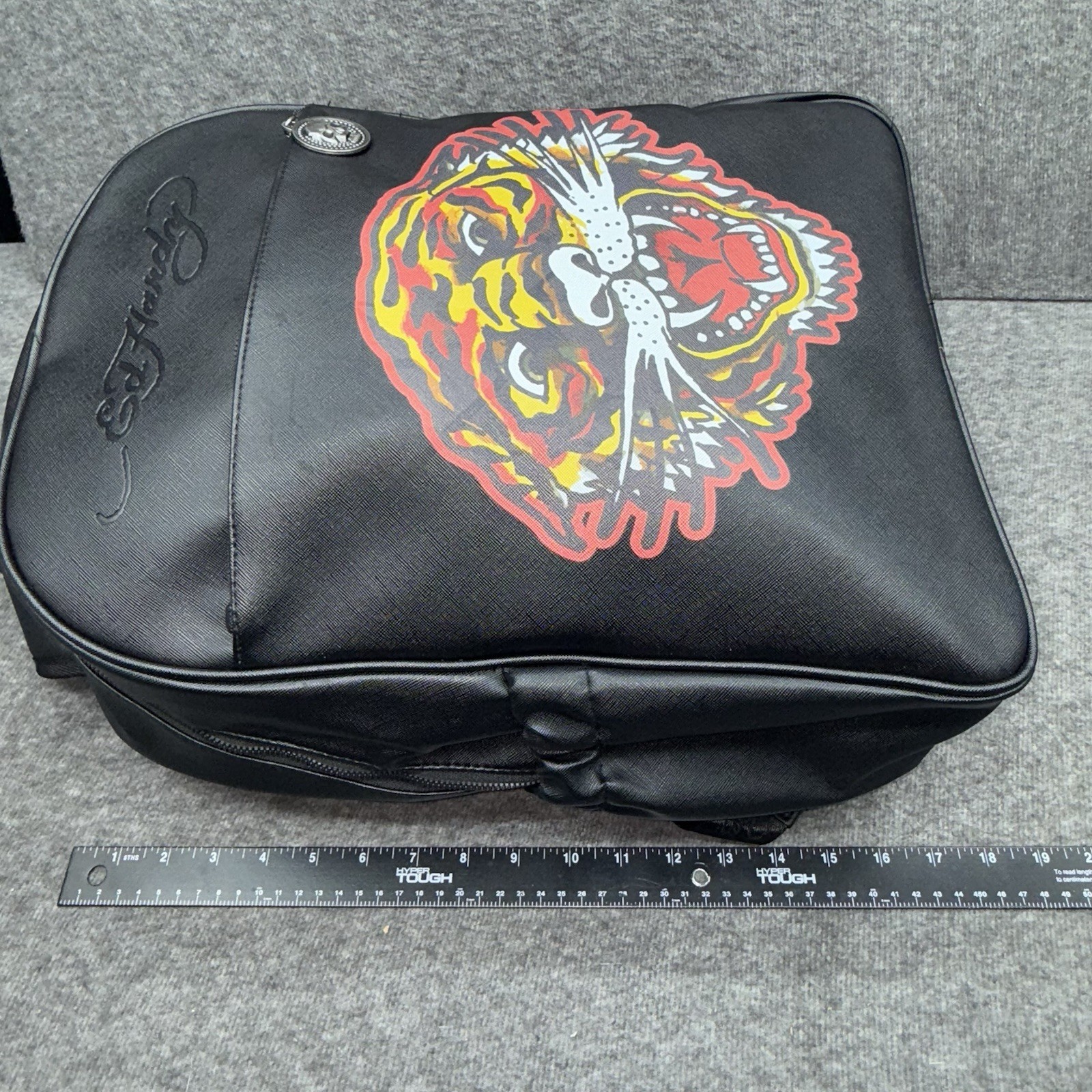 Ed Hardy Backpack Black Tiger Fit Most Laptops Adjustable Straps New