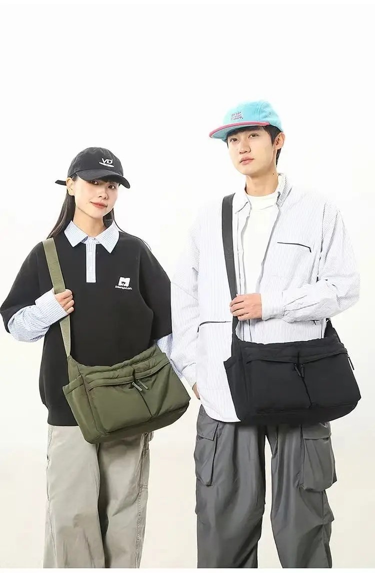 Casual Multi-pocket Messenger Bag Men Women Shoulder Bag Travel Sport Bag US