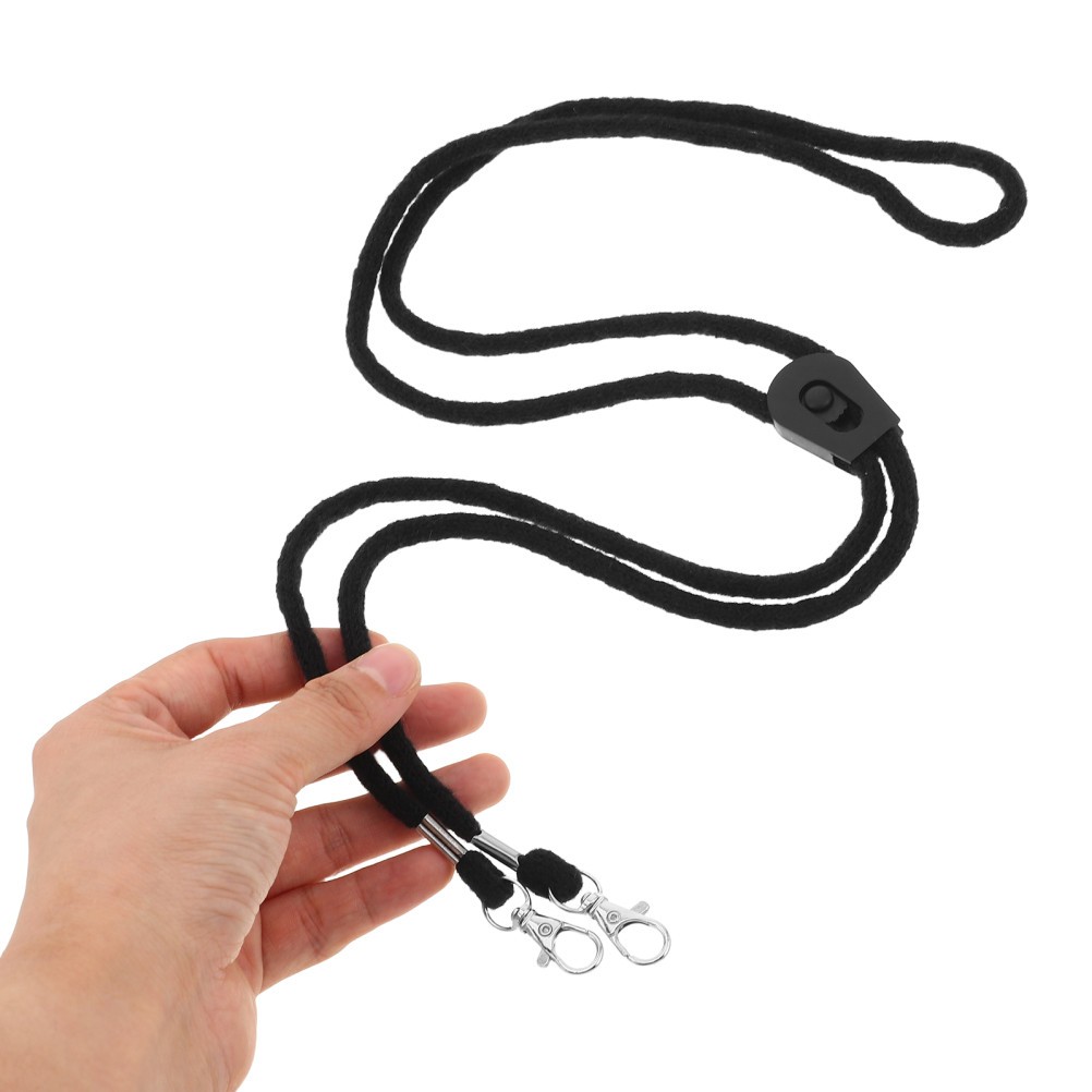 2Pcs Anti-Loss Ski Gloves Wrist Lanyards Elastic Black Polyester for Outdoor