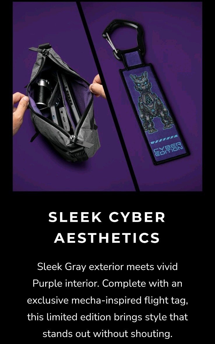 Alpaka Flow Satchel Cyber Edition “Limited Edition” 2L Axogrid 100D Apex New!