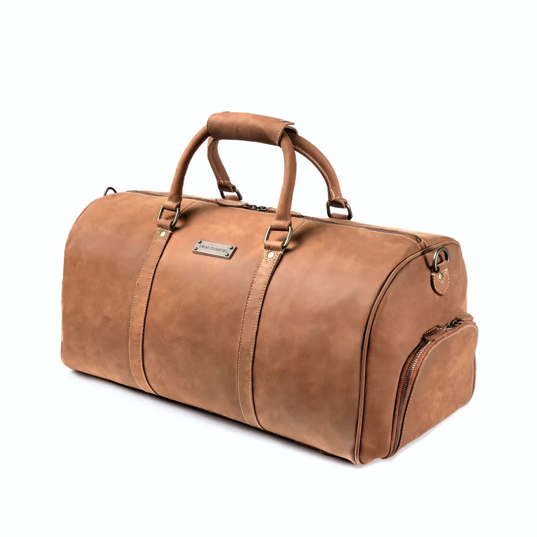 Premium Class Mens Leather Duffle Travel Bag 100 Real Leather