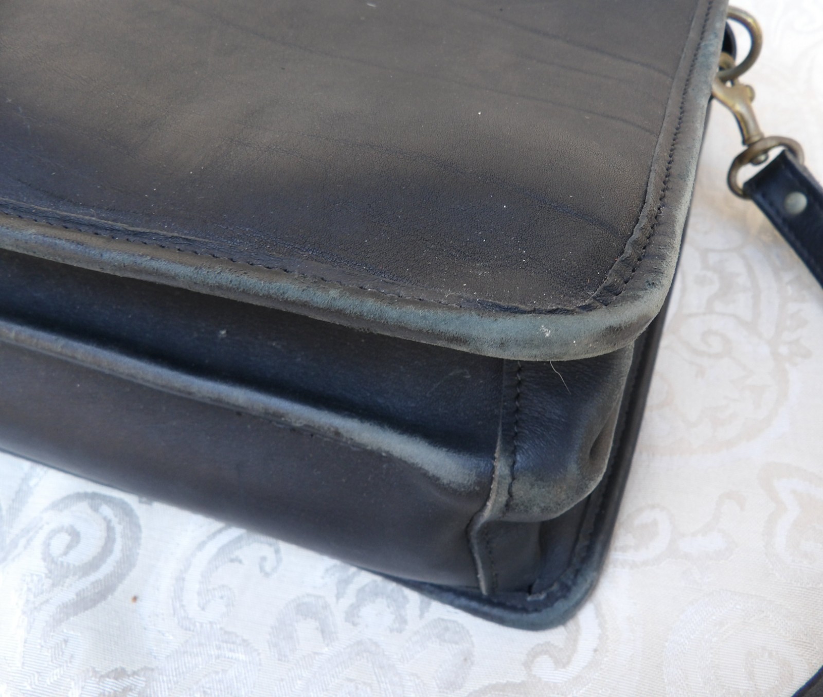 Vintage JACK GEORGES LEATHER BRIEFCASE BAG