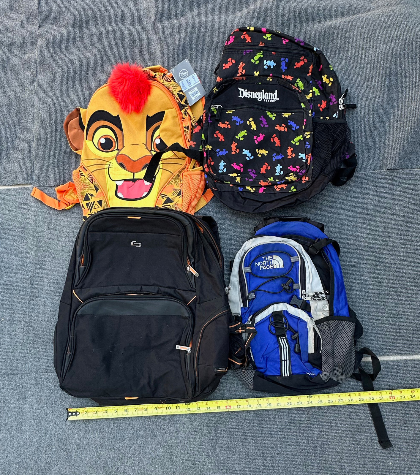 Lot of 33 Bags Backpacks Mixed Sizes.