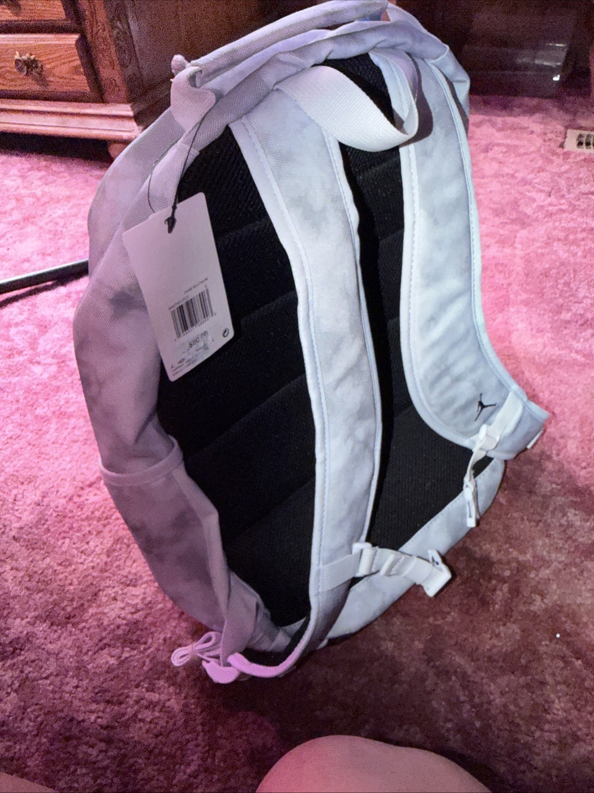 gray jordan backpack With Bottle Pocket And Water Resistant