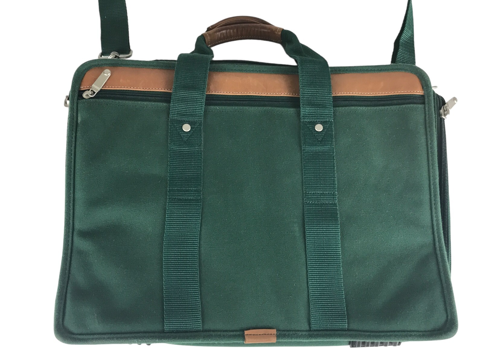 PORT Messenger Bag Mens Green Brown Protection System Laptop Sleeve