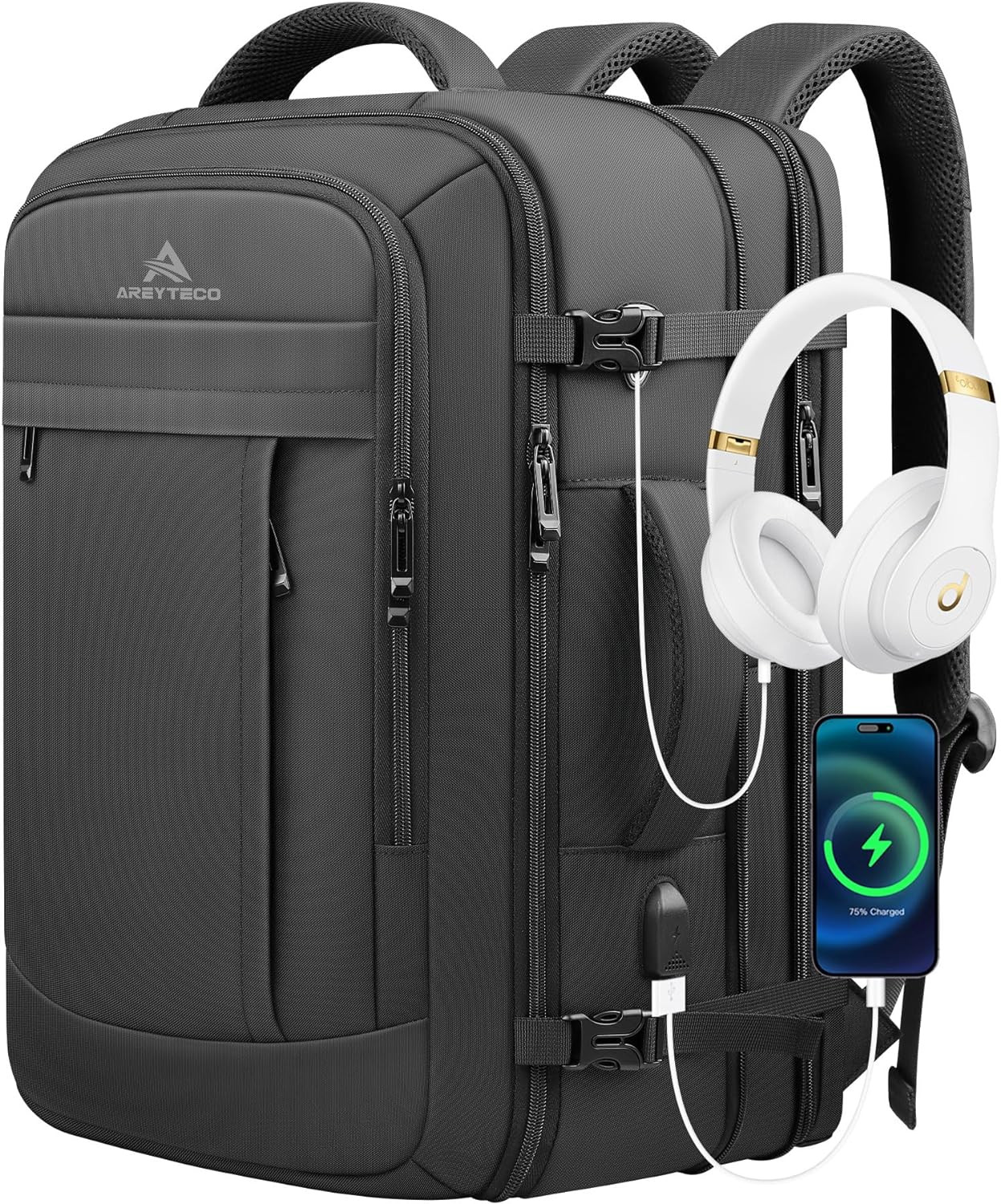 Mochila para portátil extragrande expandible de 50 l