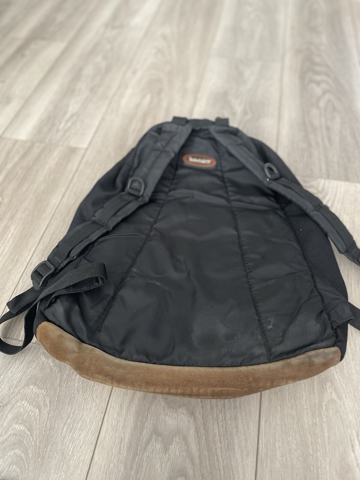 Vintage Timberland Leather Canvas Backpack Vintage Black Brown