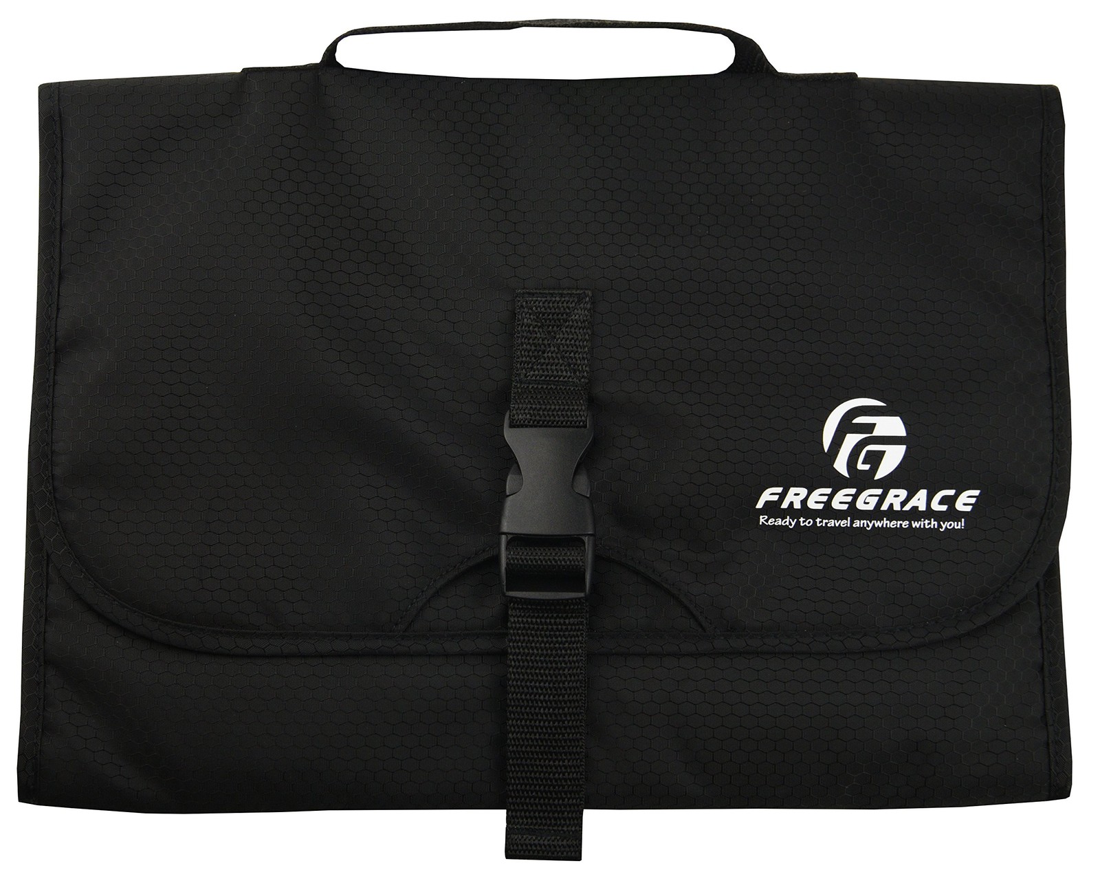 Freegrace Premium Hanging Toiletry Bag for Travel – Cosmetic, Large, Black