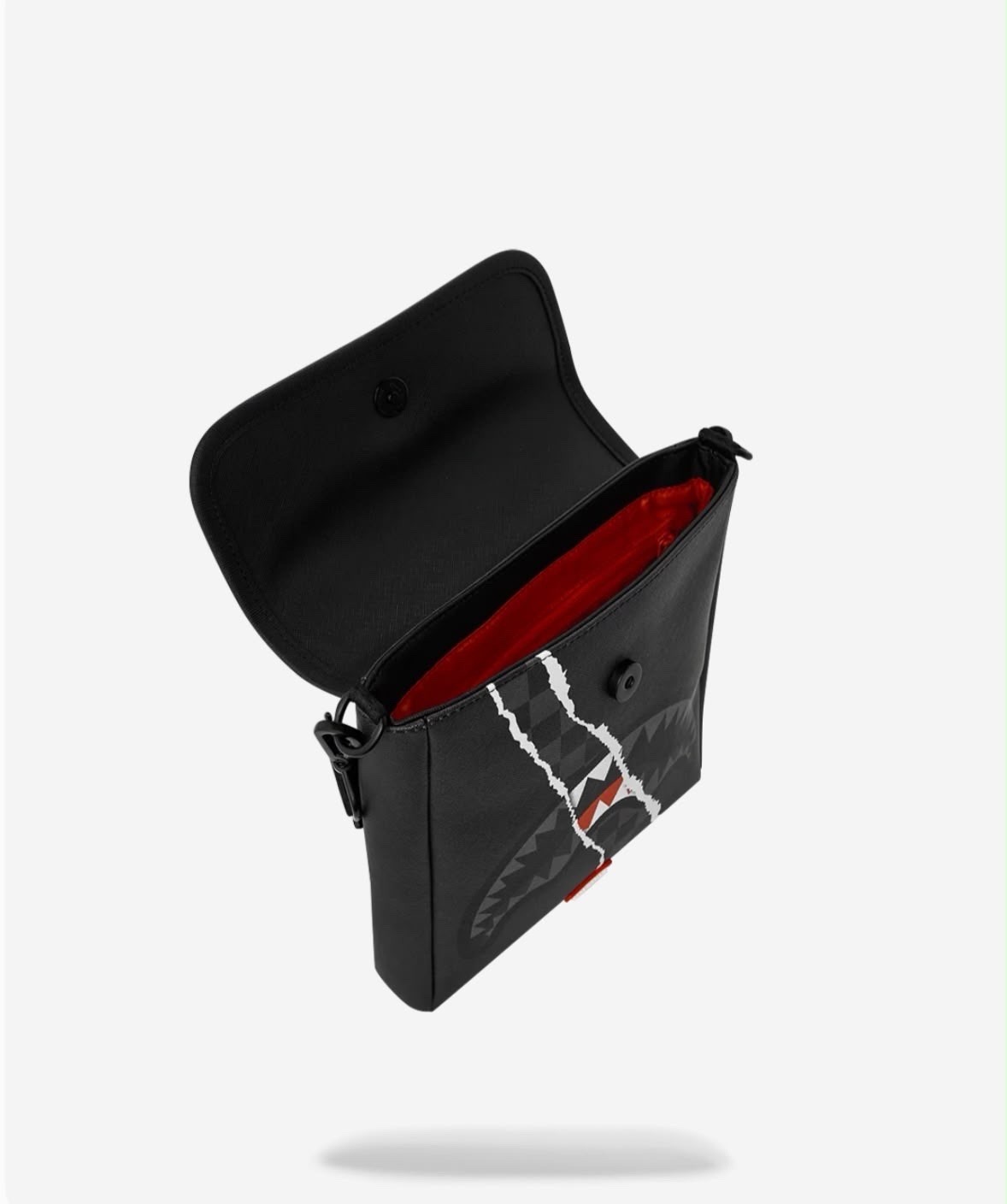 Sprayground Shark Crossbody Messenger Bag Black New With Tags