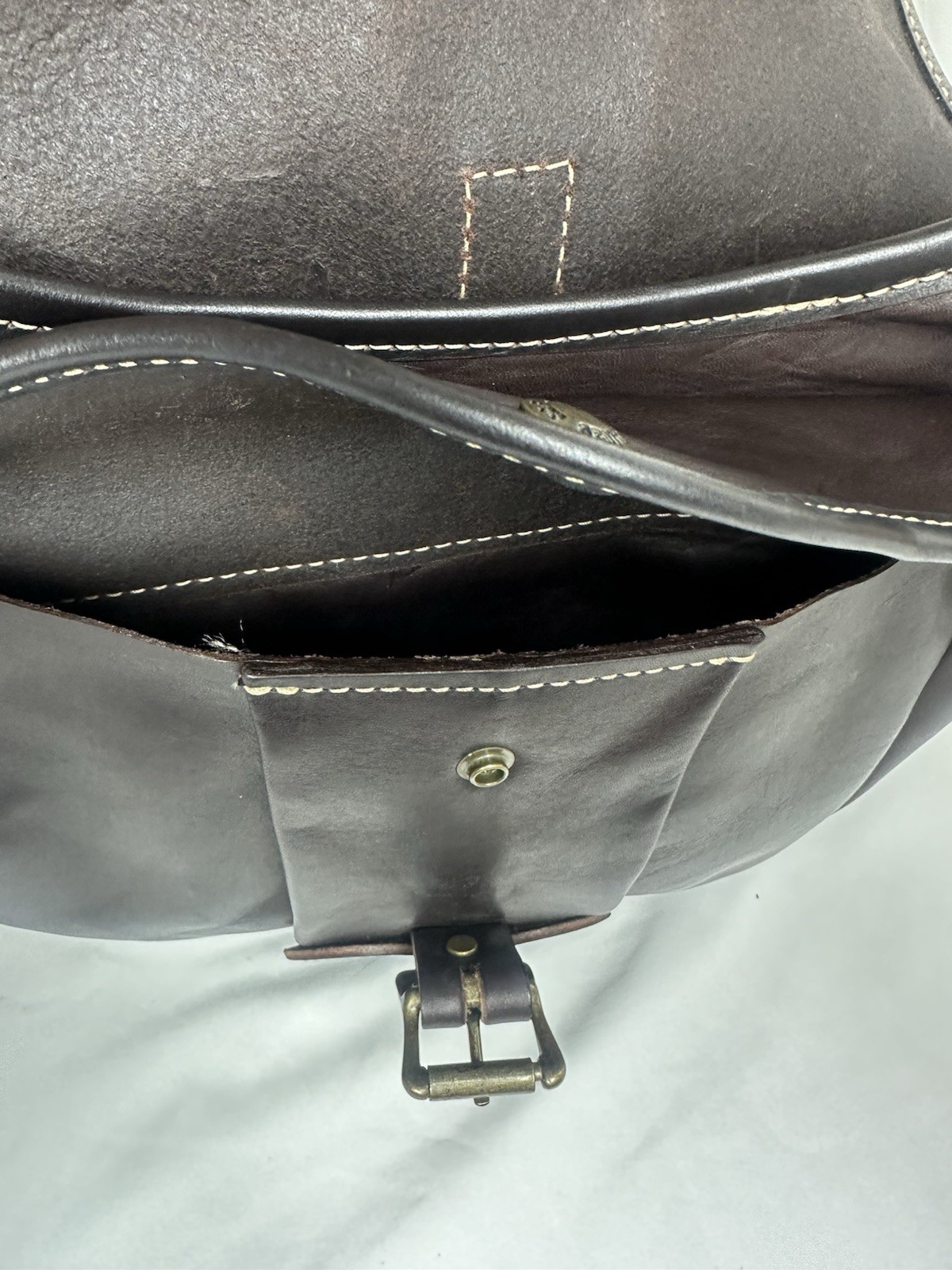 Filson Workshop Weatherproof Leather Small Field Bag Brown Rare USA