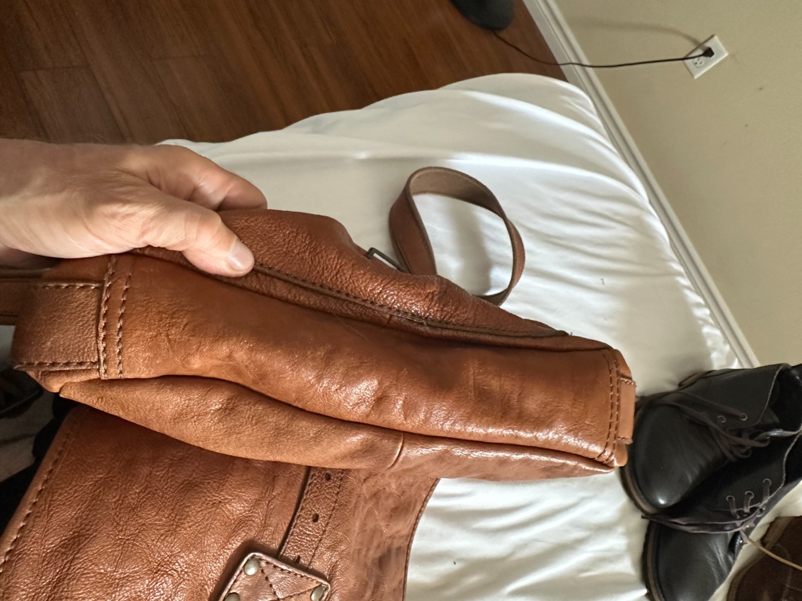 Fossil Max Commuter MBG1317 Brown Leather Messenger Bag Unused