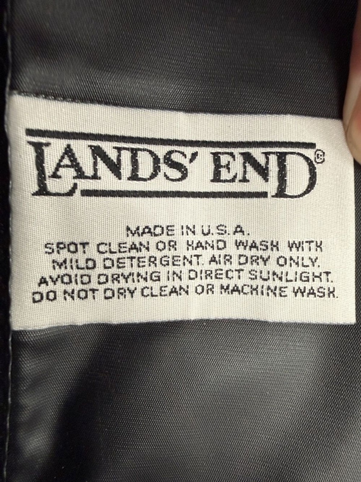 Lands’ End Soft Suitcase Blue Vintage Zip Around USA Luggage Overnight Carry On